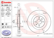 09.8403.51 Brzdový kotouč COATED DISC LINE BREMBO