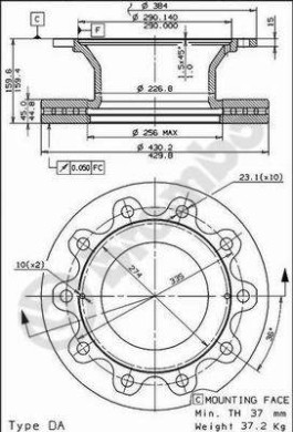 09.8472.10 Brzdový kotouč PRIME LINE BREMBO