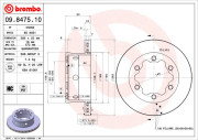 09.8475.10 Brzdový kotouč PRIME LINE BREMBO