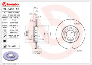 09.8483.10 Brzdový kotouč PRIME LINE BREMBO