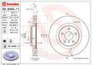 09.8485.11 Brzdový kotouč COATED DISC LINE BREMBO