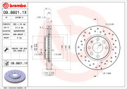 09.8601.1X Brzdový kotouč BEARING DISC LINE BREMBO