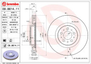 09.8614.11 BREMBO brzdový kotúč 09.8614.11 BREMBO