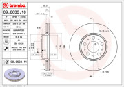 09.8633.10 Brzdový kotouč PRIME LINE BREMBO