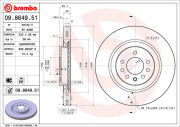 09.8649.51 Brzdový kotouč COATED DISC LINE BREMBO