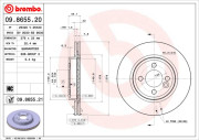 09.8655.20 Brzdový kotouč PRIME LINE BREMBO