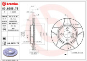 09.8655.75 Brzdový kotouč BREMBO MAX LINE BREMBO