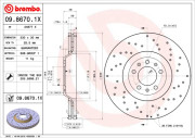 09.8670.1X Brzdový kotouč BEARING DISC LINE BREMBO