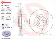 09.8689.11 Brzdový kotouč COATED DISC LINE BREMBO