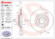 09.8690.11 Brzdový kotouč COATED DISC LINE BREMBO