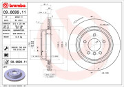 09.8699.11 Brzdový kotouč COATED DISC LINE BREMBO