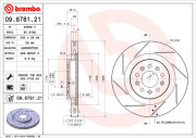 09.8781.21 Brzdový kotouč COATED DISC LINE BREMBO