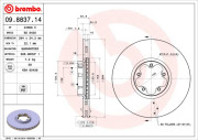 09.8837.14 Brzdový kotouč PRIME LINE BREMBO