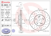 09.8840.1X Brzdový kotouč BEARING DISC LINE BREMBO