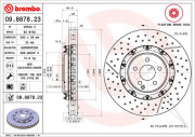 09.8878.23 Brzdový kotouč BREMBO XTRA LINE BREMBO
