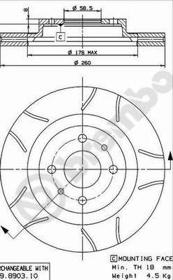 09.8903.75 Brzdový kotouč BREMBO MAX LINE BREMBO