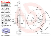 09.8933.11 Brzdový kotouč COATED DISC LINE BREMBO