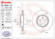 09.8936.10 Brzdový kotouč PRIME LINE BREMBO