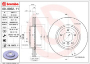 09.8952.11 Brzdový kotouč COATED DISC LINE BREMBO