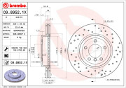 09.8952.1X Brzdový kotouč BEARING DISC LINE BREMBO