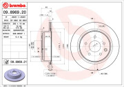 09.8969.20 BREMBO brzdový kotúč 09.8969.20 BREMBO