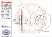 09.9077.10 Brzdový kotouč PRIME LINE BREMBO