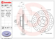 09.9077.1X Brzdový kotouč BEARING DISC LINE BREMBO