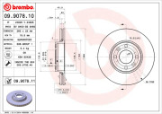 09.9078.10 Brzdový kotouč PRIME LINE BREMBO