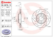 09.9078.1X Brzdový kotouč BEARING DISC LINE BREMBO