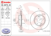 09.9079.20 BREMBO brzdový kotúč 09.9079.20 BREMBO