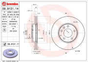 09.9131.11 Brzdový kotouč COATED DISC LINE BREMBO