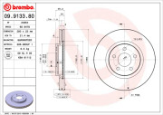 09.9133.80 Brzdový kotouč PRIME LINE BREMBO