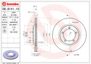 09.9141.10 BREMBO brzdový kotúč 09.9141.10 BREMBO