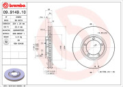 09.9149.10 Brzdový kotouč PRIME LINE BREMBO