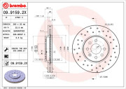 09.9159.2X Brzdový kotouč BEARING DISC LINE BREMBO