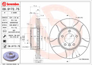 09.9172.75 Brzdový kotouč BREMBO MAX LINE BREMBO