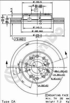 09.9178.10 Brzdový kotouč PRIME LINE BREMBO