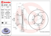 09.9181.10 Brzdový kotouč PRIME LINE BREMBO