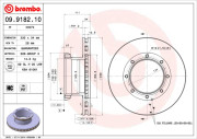 09.9182.10 BREMBO brzdový kotúč 09.9182.10 BREMBO