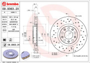 09.9363.2X Brzdový kotouč BEARING DISC LINE BREMBO