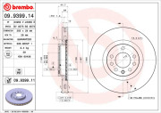 09.9399.11 Brzdový kotouč COATED DISC LINE BREMBO