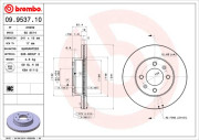 09.9537.10 Brzdový kotouč PRIME LINE BREMBO