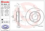 09.9545.11 Brzdový kotouč COATED DISC LINE BREMBO