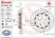 09.9547.33 Brzdový kotouč BREMBO XTRA LINE BREMBO