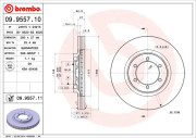 09.9557.10 Brzdový kotouč PRIME LINE BREMBO