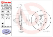 09.9559.14 BREMBO brzdový kotúč 09.9559.14 BREMBO