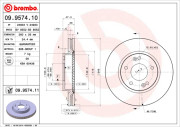 09.9574.10 Brzdový kotouč PRIME LINE BREMBO