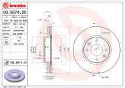 09.9574.20 Brzdový kotouč PRIME LINE BREMBO