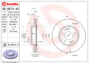 09.9574.40 Brzdový kotouč PRIME LINE BREMBO