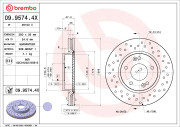 09.9574.4X Brzdový kotouč BEARING DISC LINE BREMBO